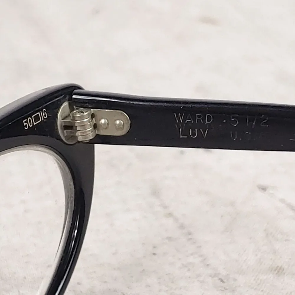 Ward Luv Usa Vintage 1950's Eyeglasses - FRAMES ONLY Cats Eye Women 50-16-5 1/2